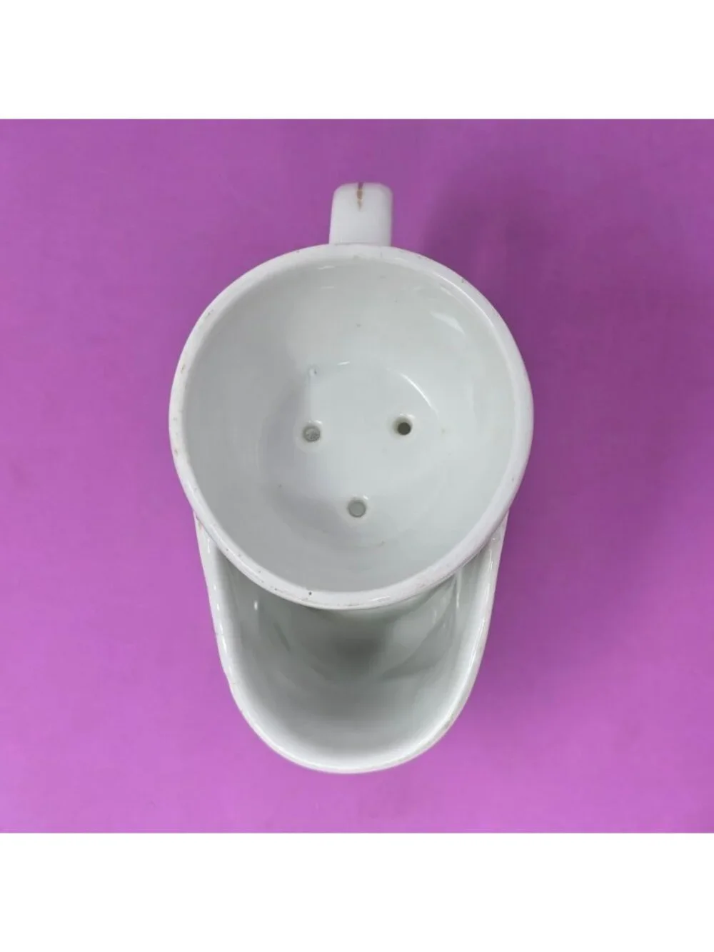 Vintage Made in‎ Germany White Ceramic Shaving Scuttle Mug Barber Cup From Leeds